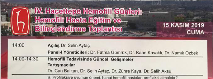 IV. Hacettepe Hemofili Günleri – 15 Kasım 2019